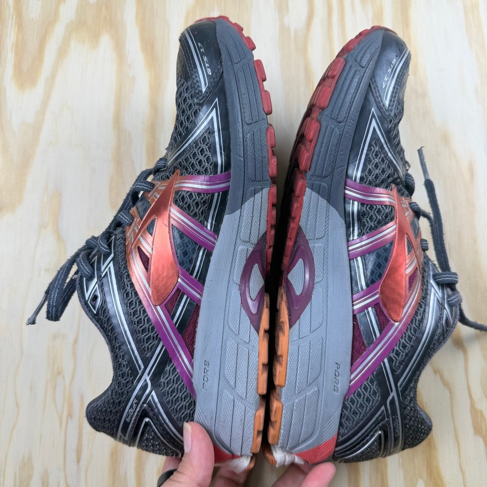 Brooks Adrenaline GTS 17 Womens 8.5 Wide Running Shoes Grey Pink 1202311D044 - Picture 5 of 10